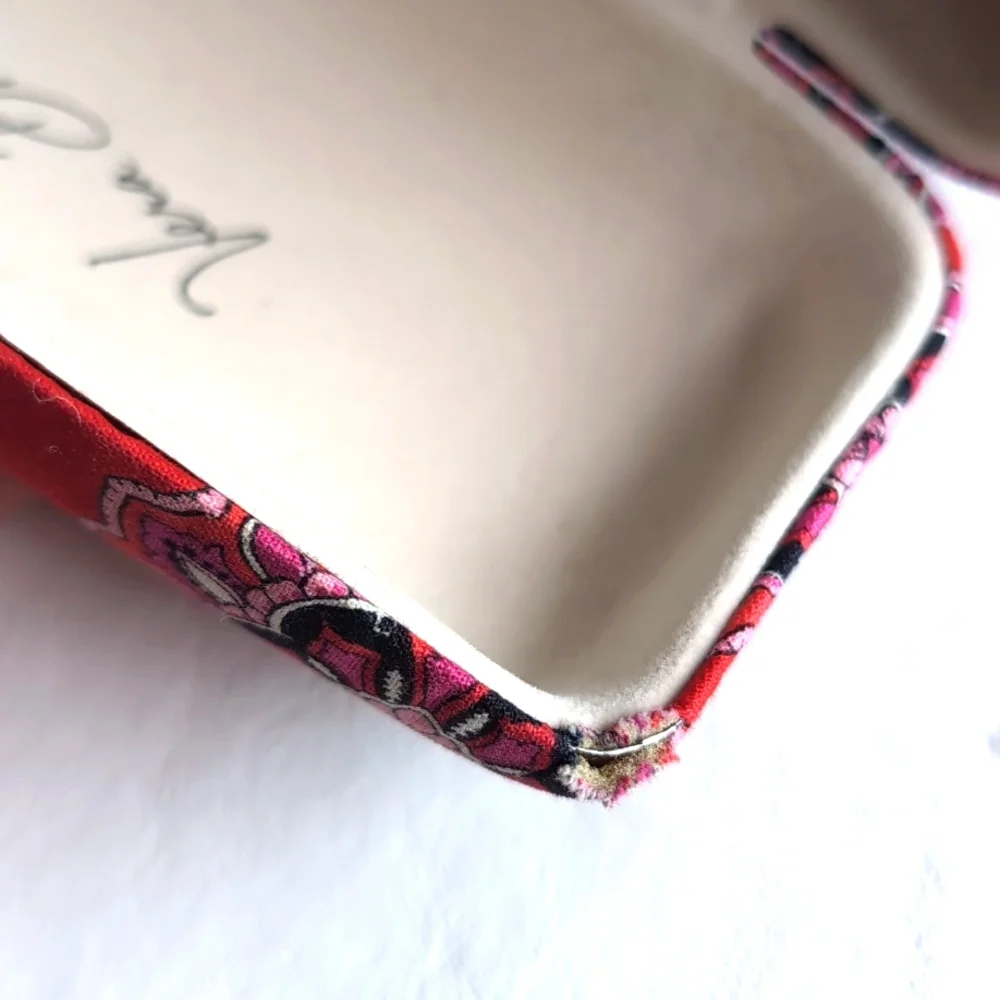 Vera Bradley Red Paisley Glasses Case